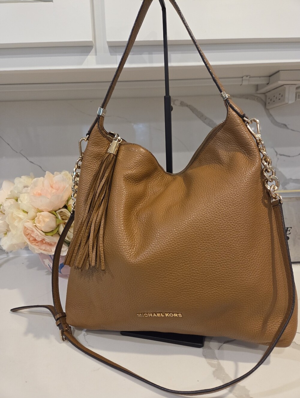 MICHAEL KORS Weston Tan Leather Bag
